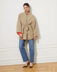 Loup - Valentina Sherpa Wrap Coat - Ivory -