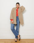 Loup - Valentina Sherpa Wrap Coat - Ivory -