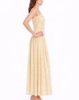 Natasha Strapless Jacquard Maxi Dress