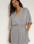 Be Idle - The Jersey Short Robe - Heather Grey -