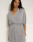 Be Idle - The Jersey Short Robe - Heather Grey -