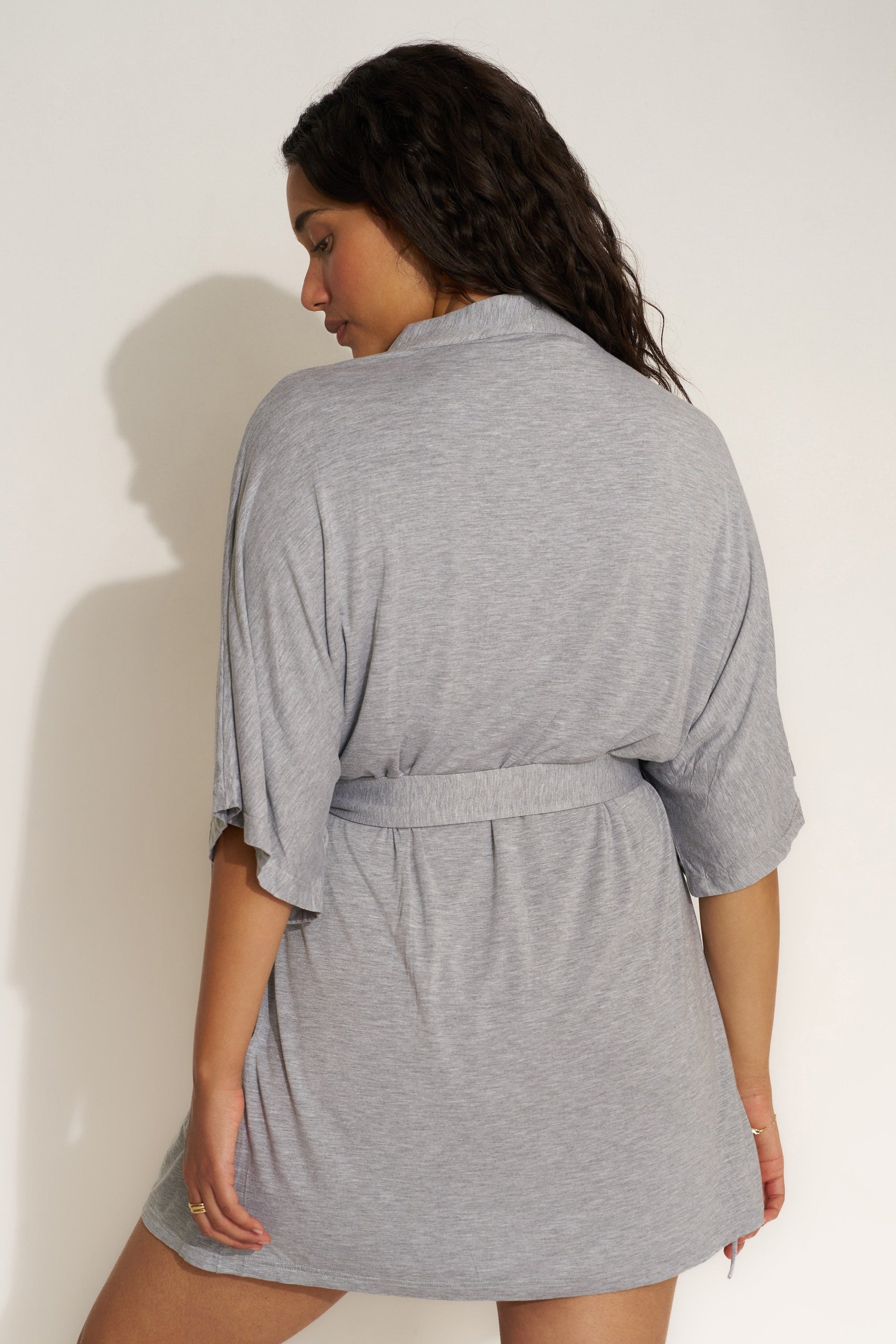 Be Idle - The Jersey Short Robe - Heather Grey -