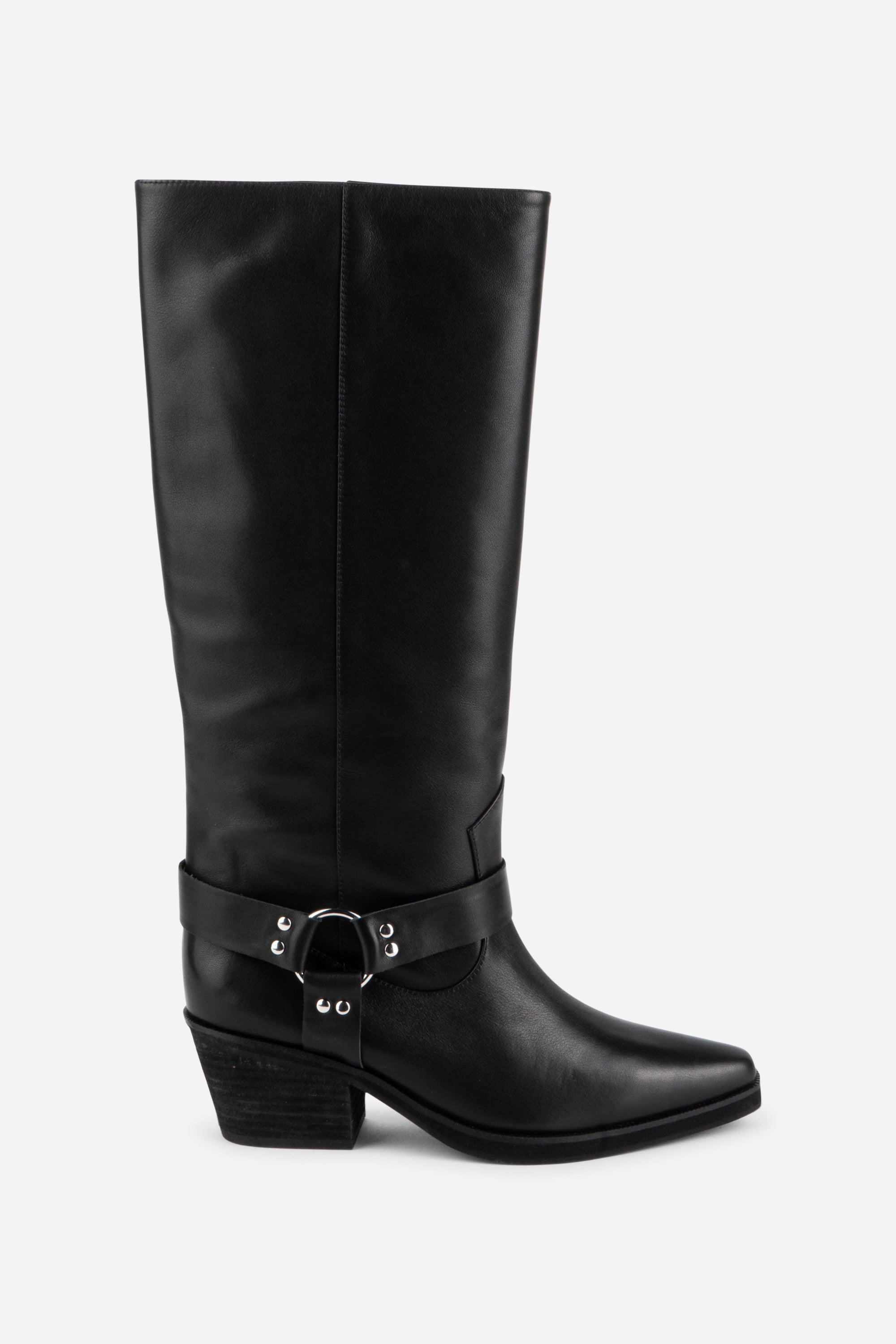 Josephine Knee High Biker Boot