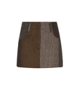 Loti - Juana Mini Skirt - Brown Patchwork -