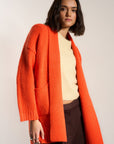 Callahan Knitwear - Juliet Cardigan - Red Orange -