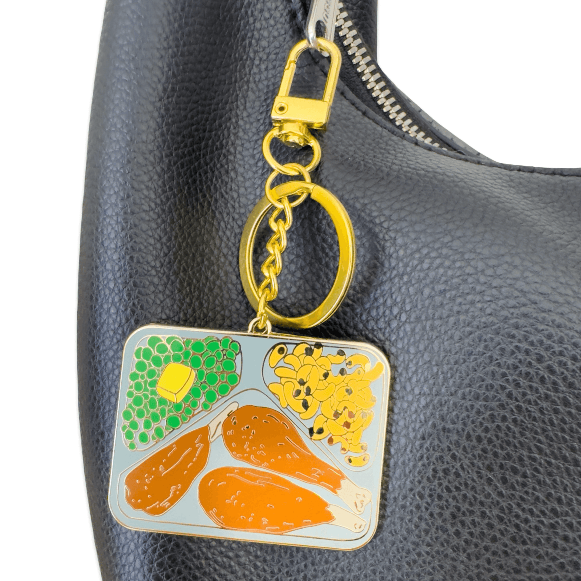 Jenny Lemons - TV Dinner Enamel Bag Charm &amp; Keychain -