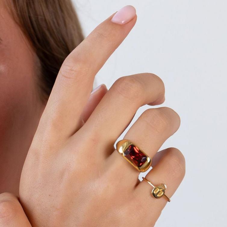 Larissa Loden - Skull Stacking Ring -