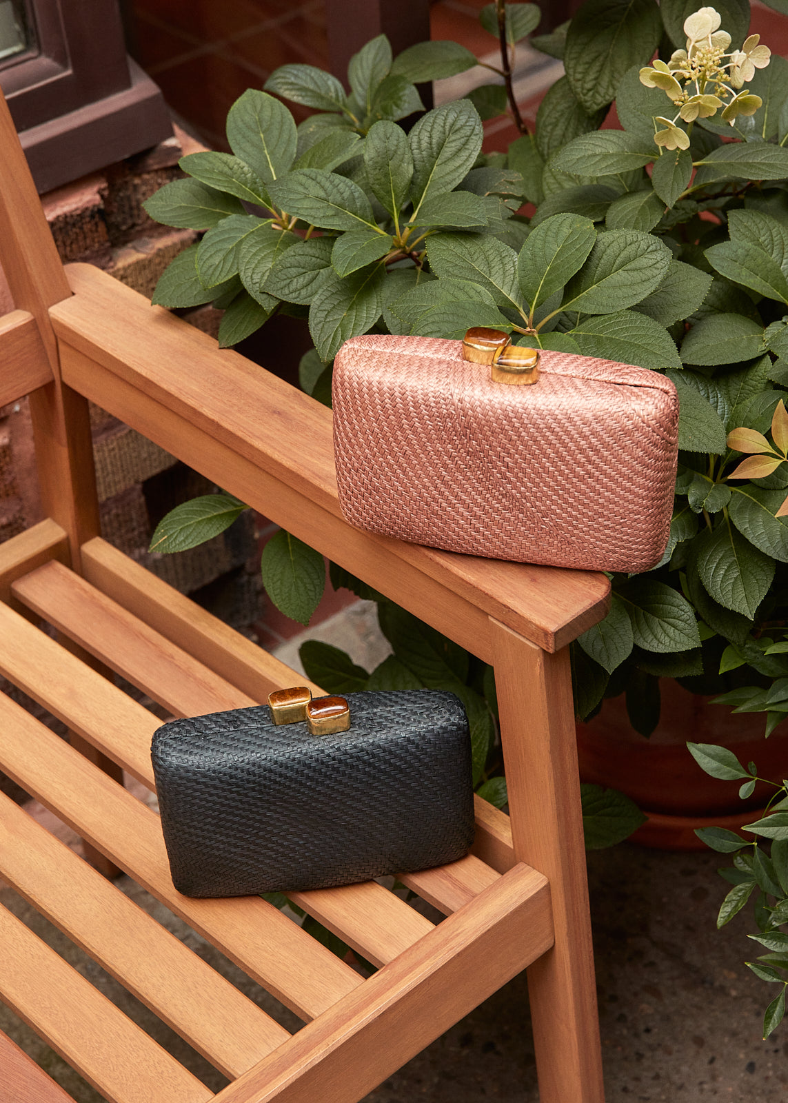 Kayu - Uxmal Straw Clutch Bag -