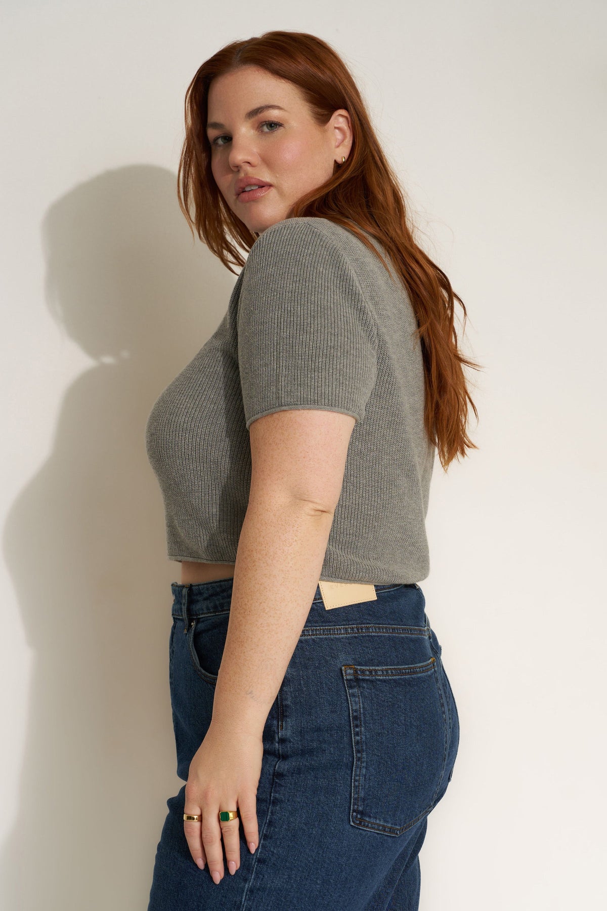 Callahan Knitwear - The Knit Tee - Heather Grey -