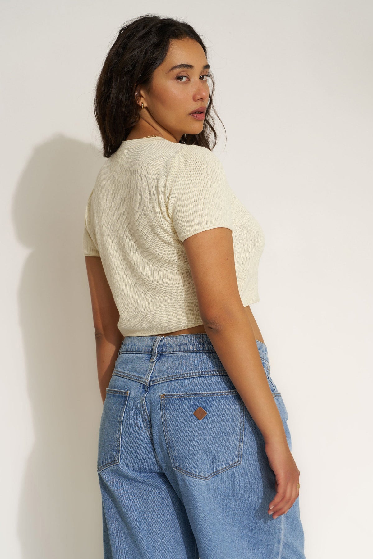 Callahan Knitwear - The Knit Tee - Creme -