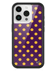 Wildflower iPhone case 15 Pro Polka Dot | Purple and Yellow Cute