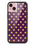 Wildflower iPhone case 15 Plus Polka Dot | Purple and Yellow Cute