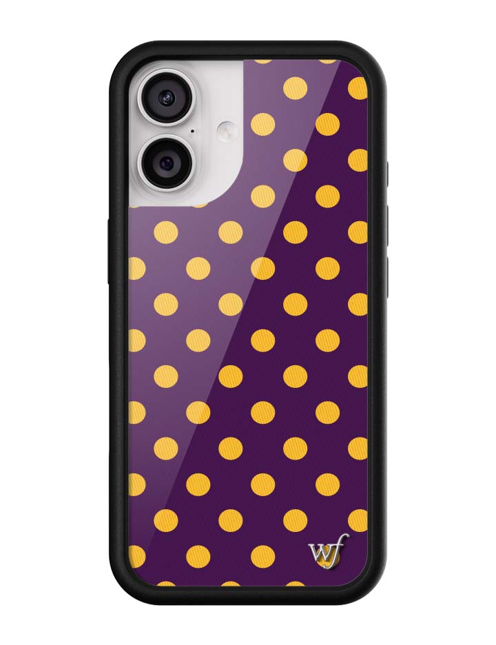 Wildflower iPhone case 17 Polka Dot | Purple and Yellow Cute