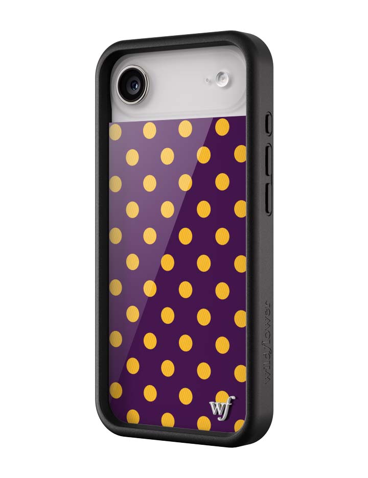Wildflower iPhone case 17 Air Polka Dot | Purple and Yellow Cute