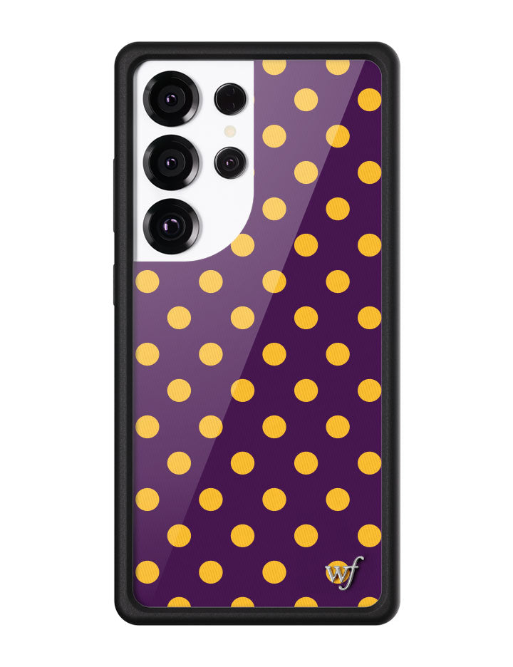Wildflower Galaxy S25 case Ultra Polka Dot Purple and Yellow Cute