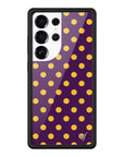 Wildflower Galaxy S25 case Ultra Polka Dot Purple and Yellow Cute
