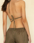 Montce - Khaki Low-Rise Drawstring Short -