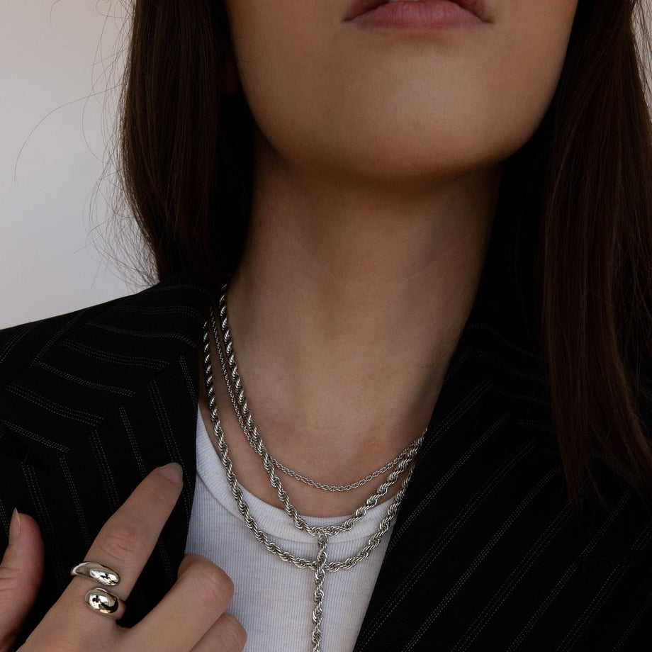 Leeada - Morro Chain Necklace - Silver -