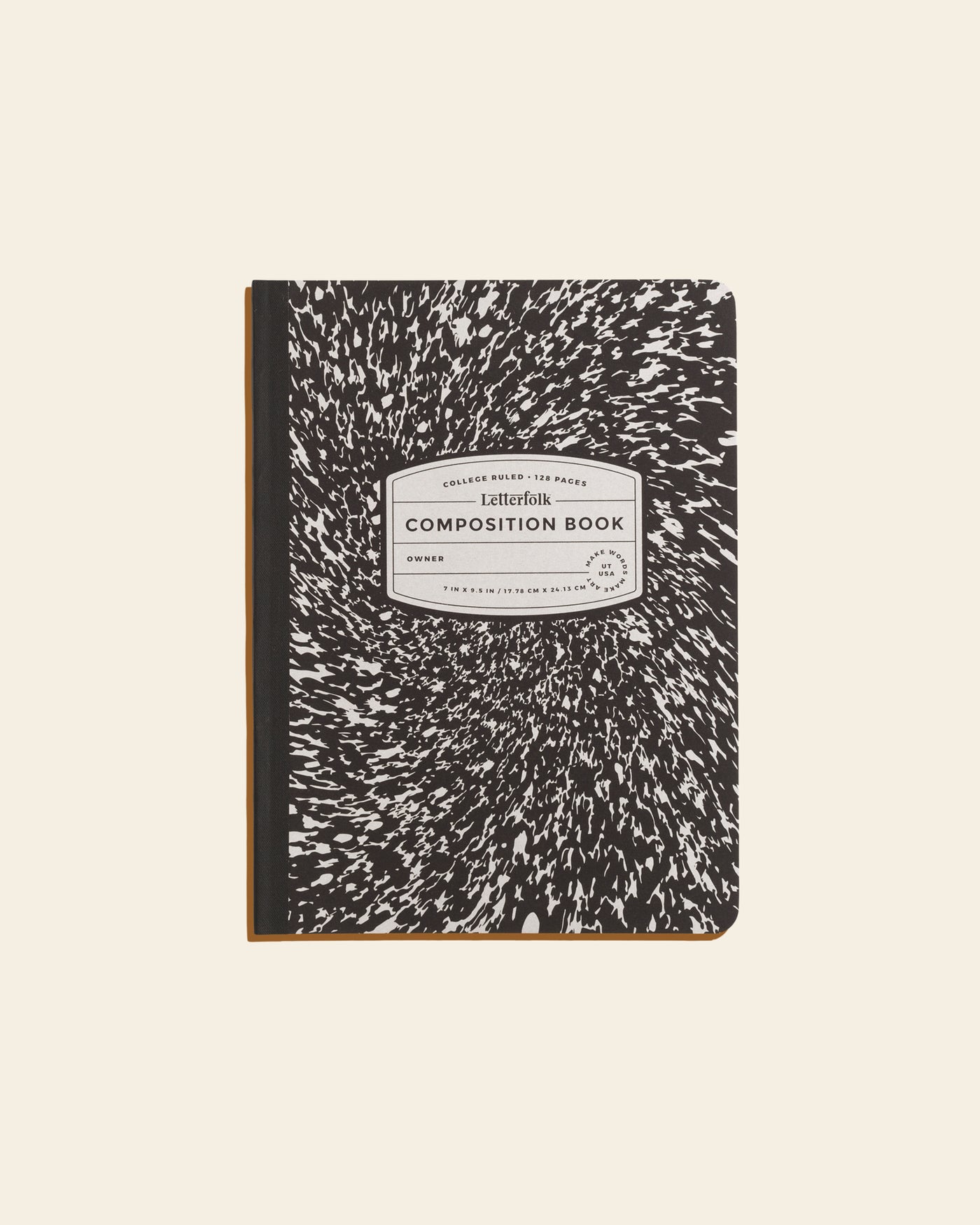Letterfolk - Composition Book - Black/Silver -