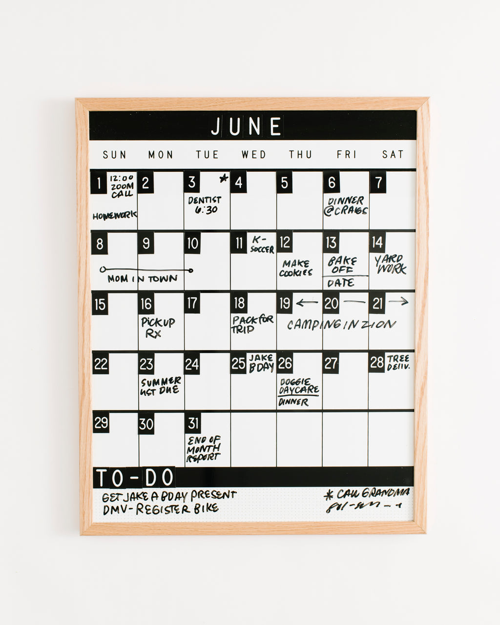 Letterfolk - Block Compact Monthly Calendar -