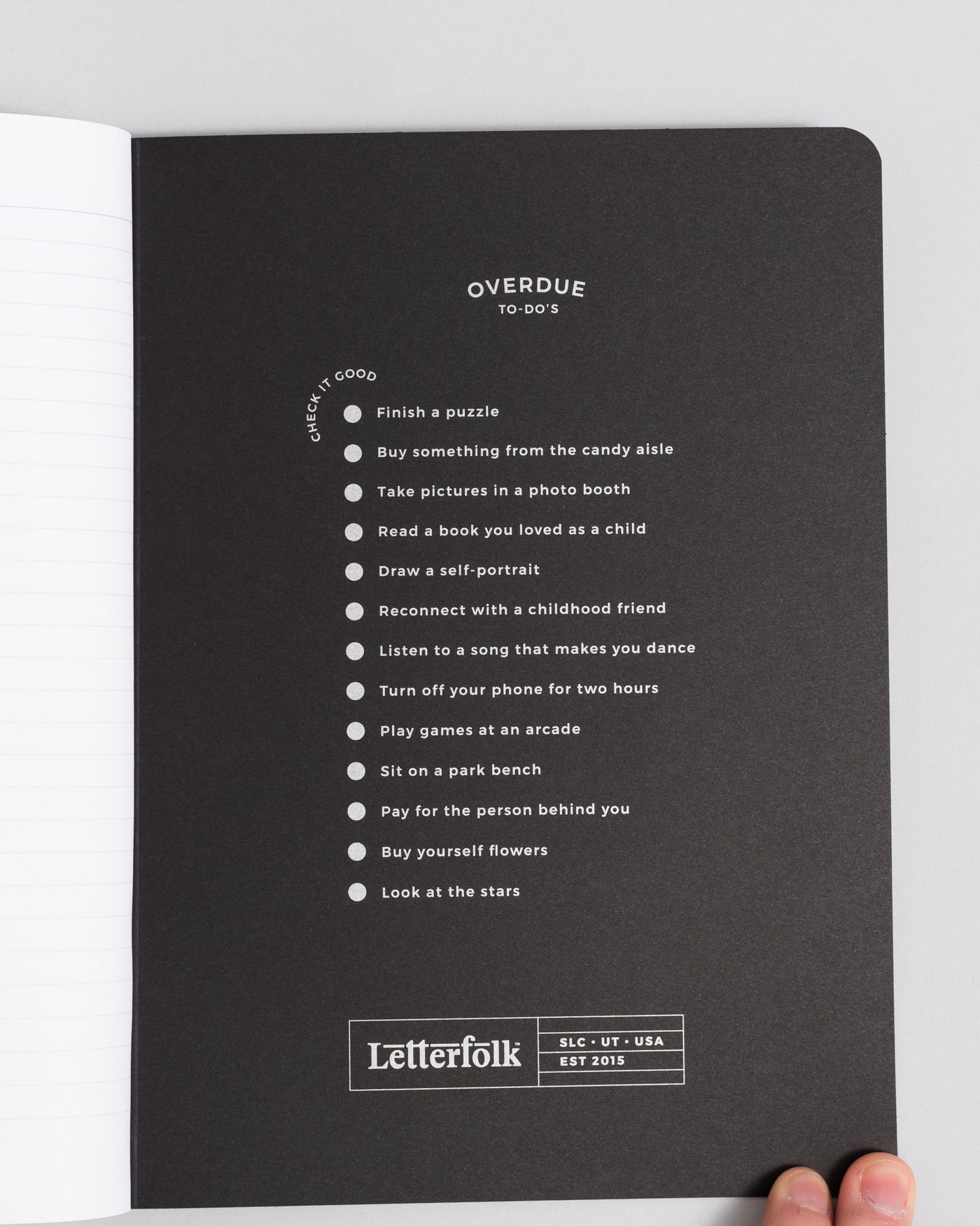 Letterfolk - Composition Book - Black/Silver -