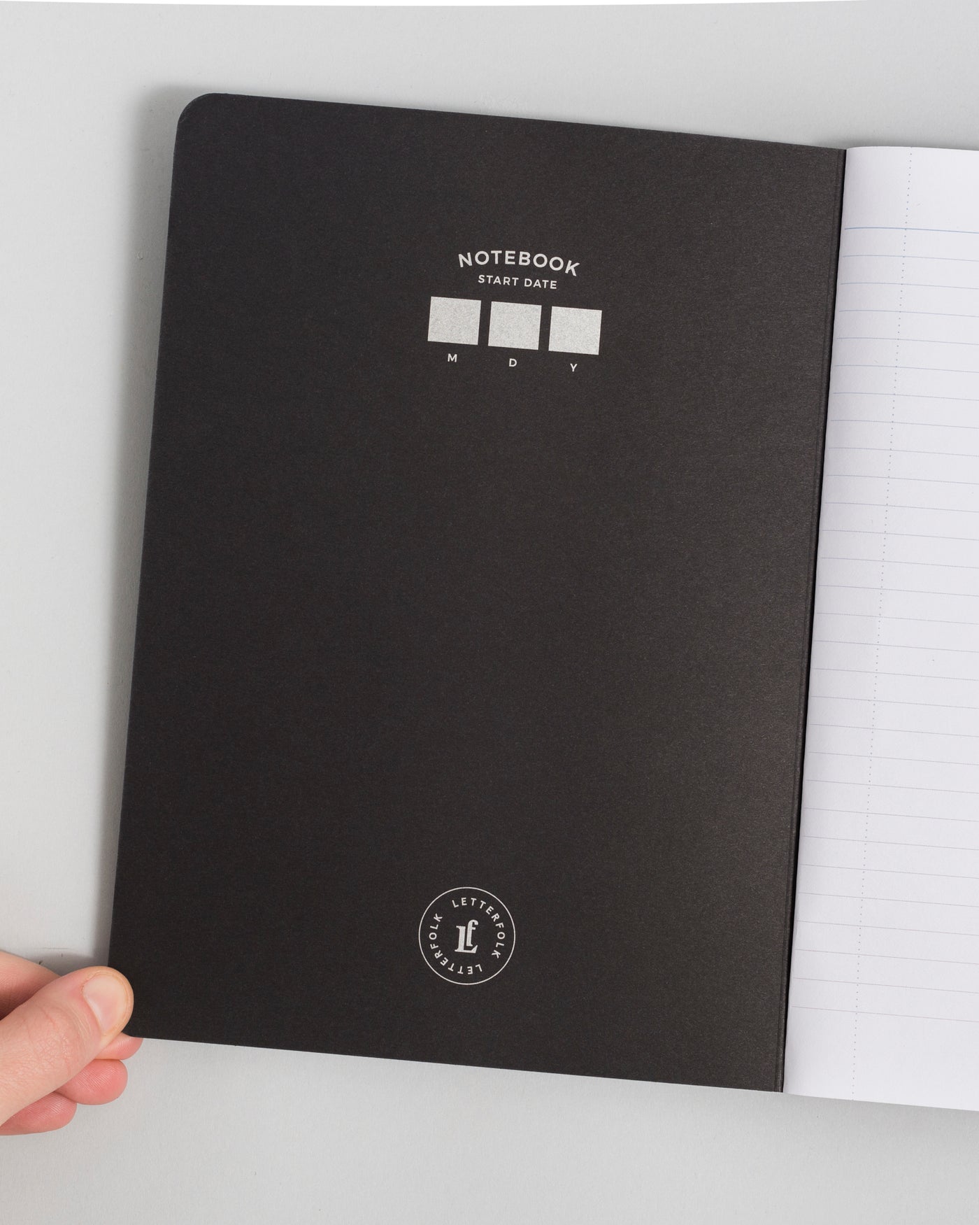 Letterfolk - Composition Book - Black/Silver -
