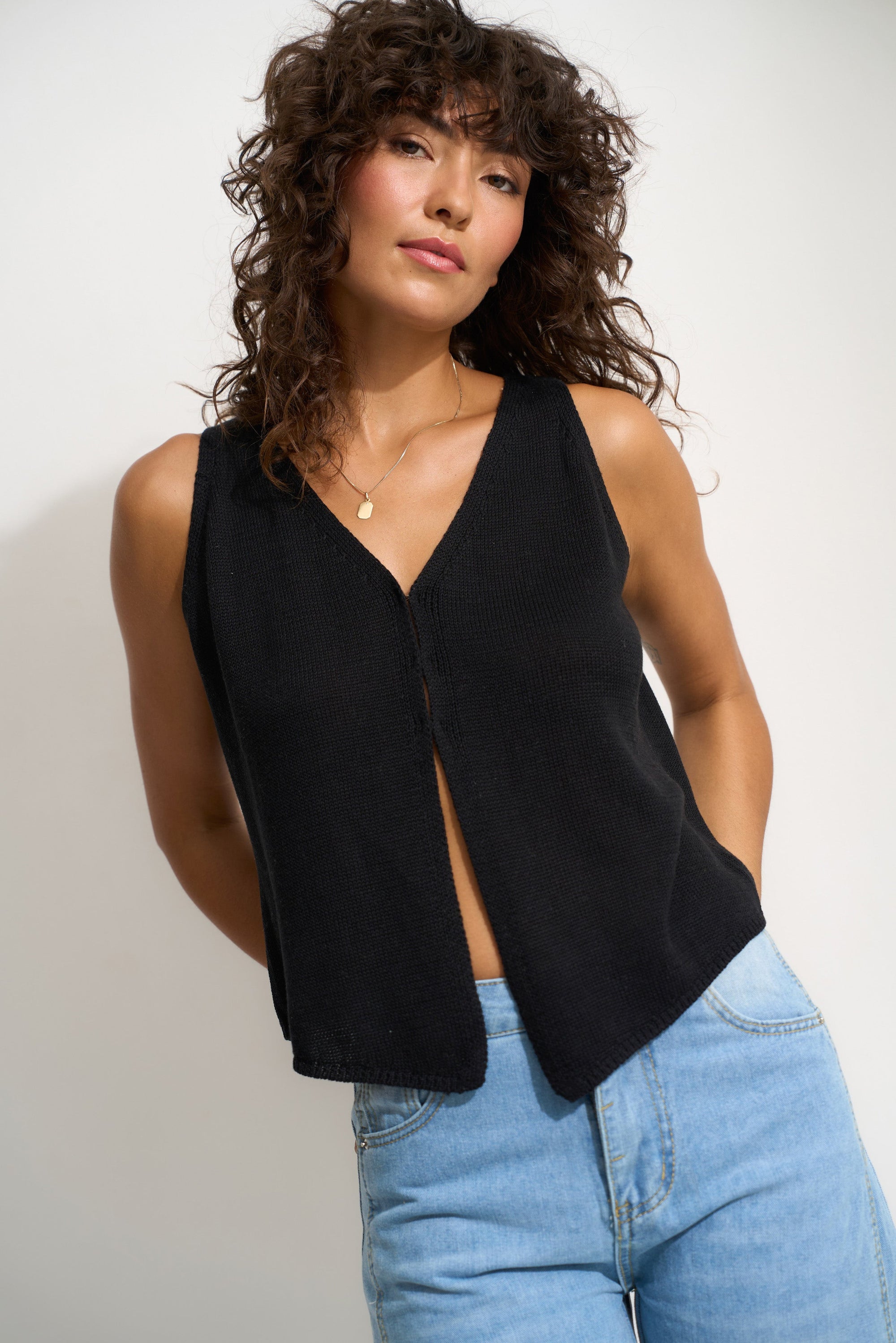 Callahan Knitwear - Lily Tank - Black -