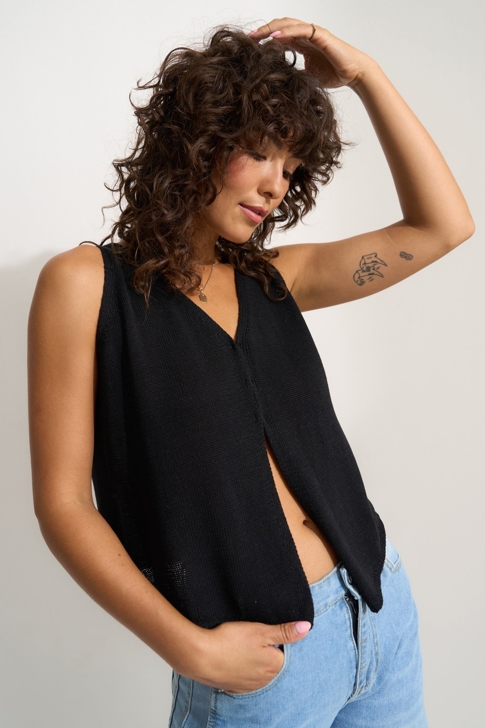 Callahan Knitwear - Lily Tank - Black -