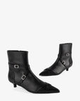 Intentionally Blank - Link Kitten Heel Buckled Ankle Boot -