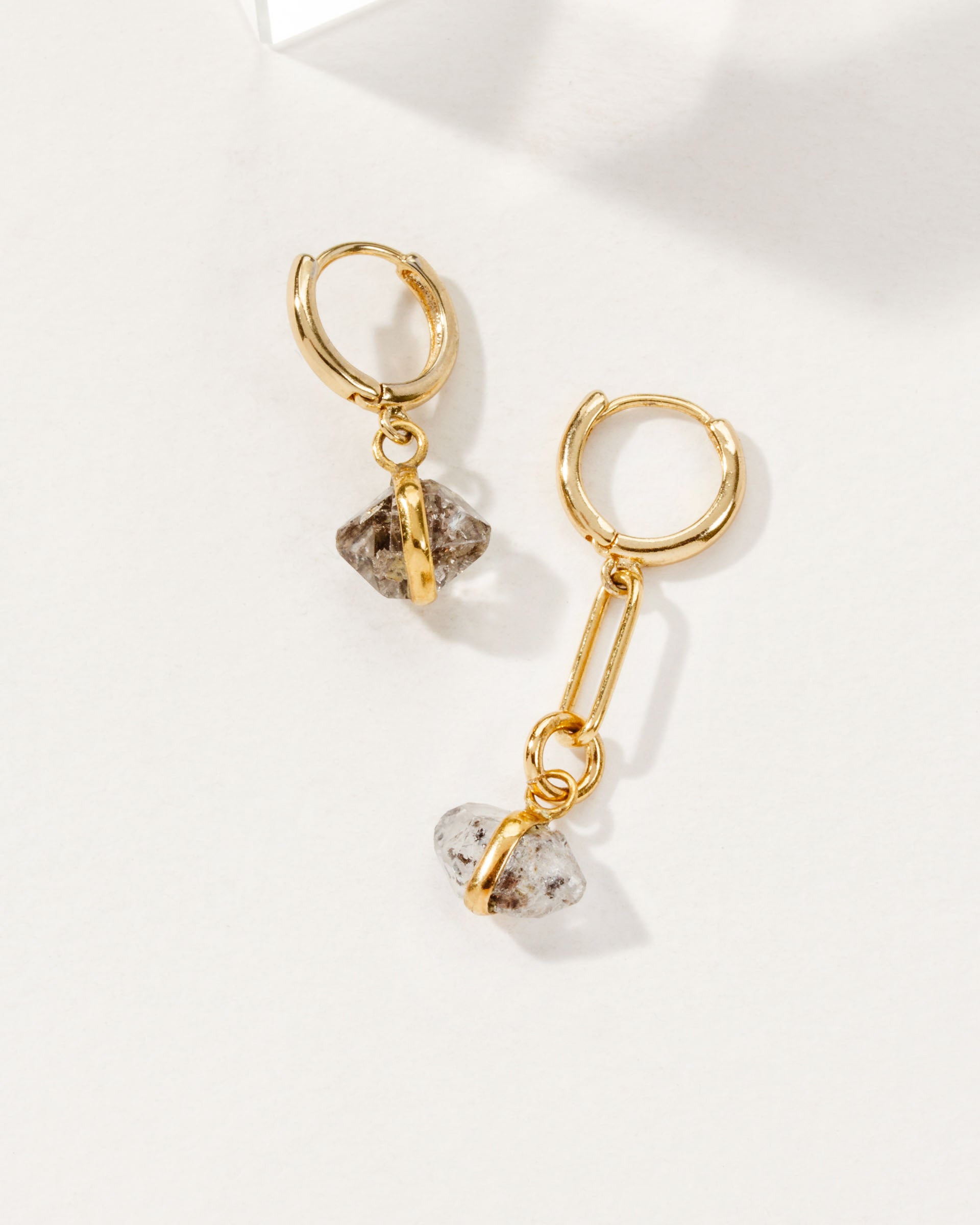 Luna Norte - East Coast Mismatched Earrings - 14KT Gold Plated Brass