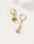 Luna Norte - East Coast Mismatched Earrings - 14KT Gold Plated Brass