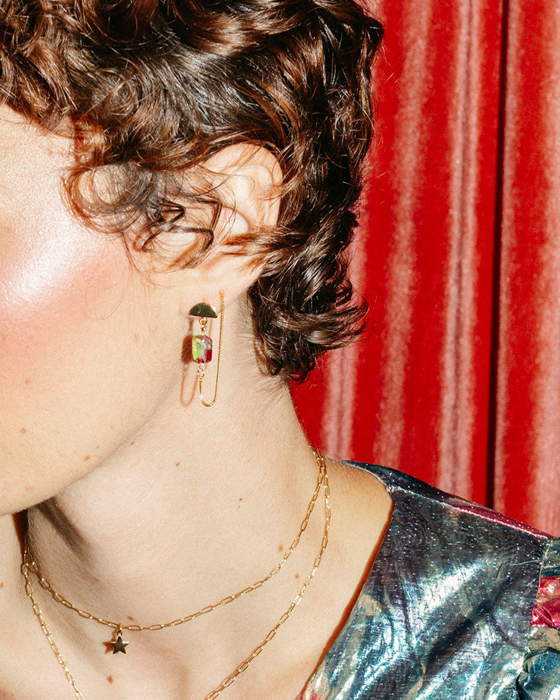 Luna Norte - Feisty Threader Earring -