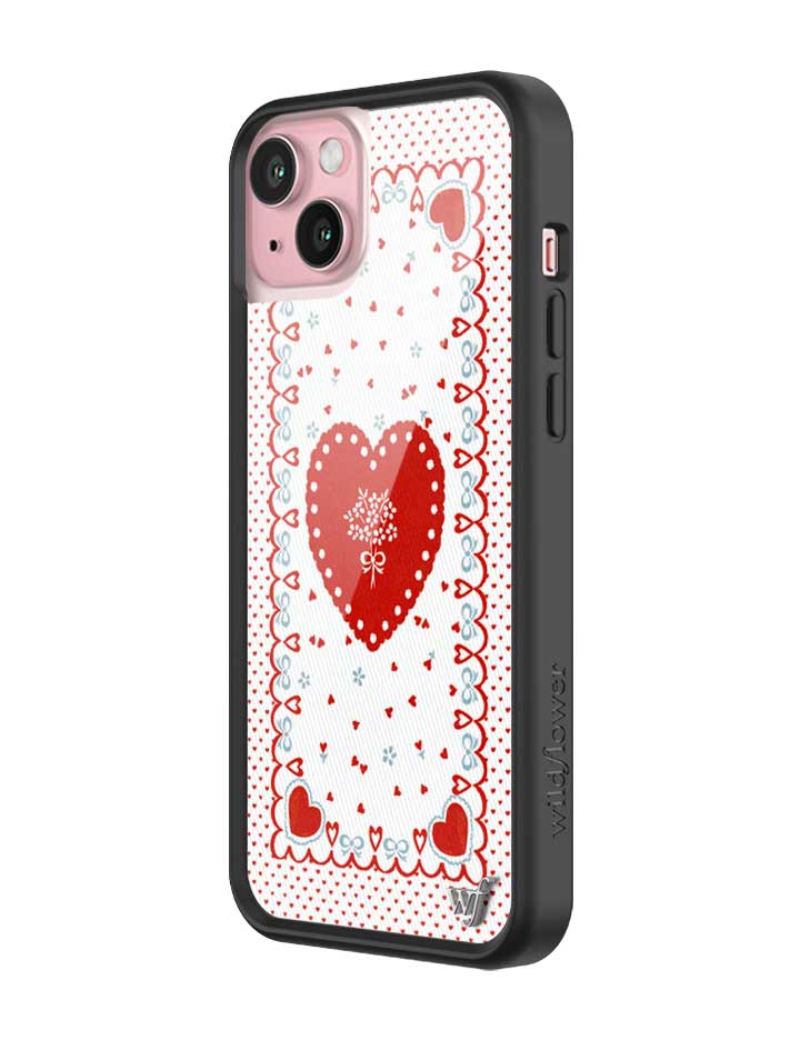Wildflower iPhone case 15 Plus Lovers Lane Red Cute