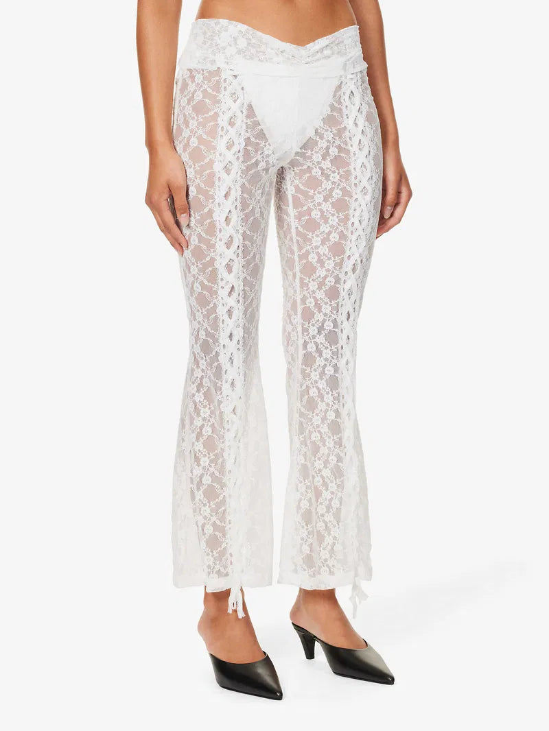 House of Sunny - Lovers Lace Pants - Porcelain -
