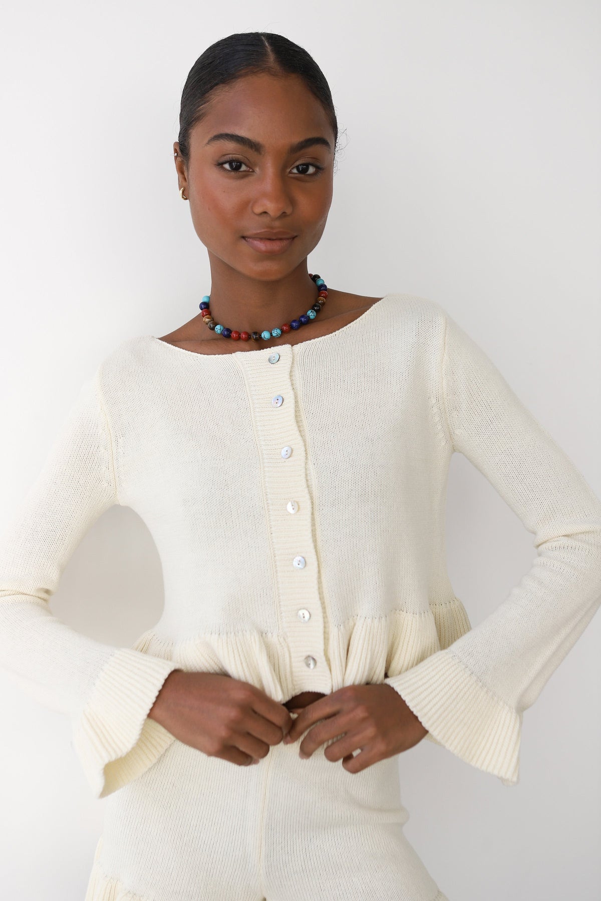 Callahan Knitwear - Lucia Cardigan - Creme -