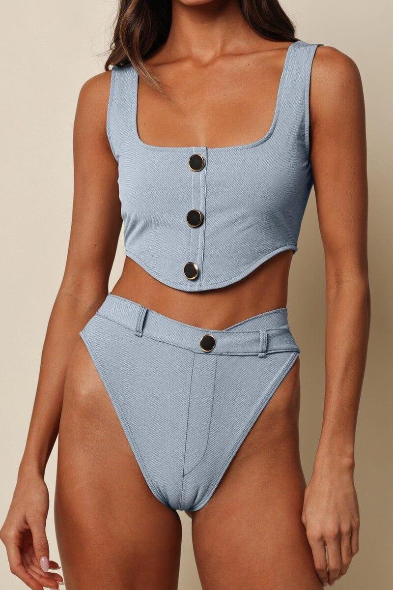 Montce - Light Denim Olivia Corset Top -