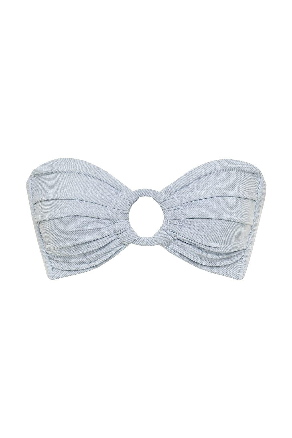 Montce - Light Denim Tori Ties Bandeau Bikini Top -