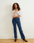 Loup - Marie Flare Leg Jeans - Dark Indigo -