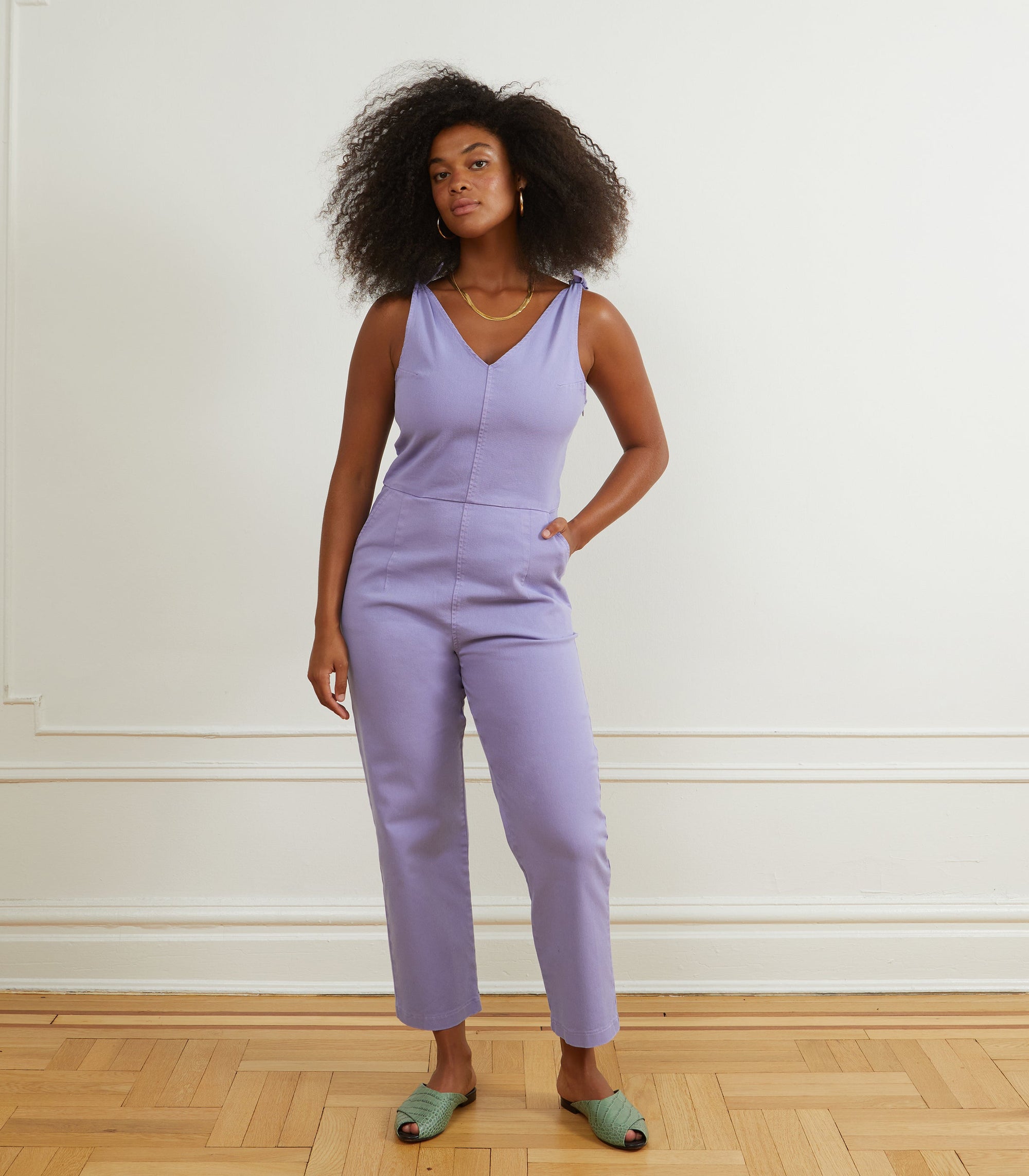 Loup - Slate Tie Strap Coveralls - Lilac -