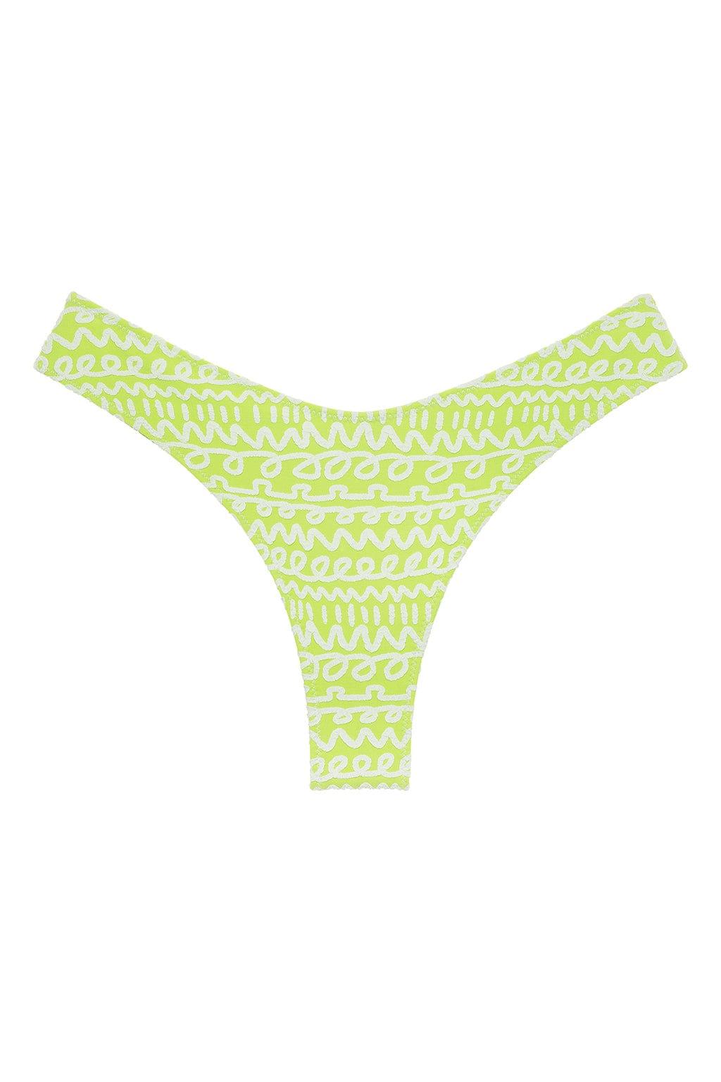 Montce - Lime Icing Lulu (Zig-Zag Stitch) Bikini Bottom -