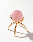 Luna Norte - Eye Of the Beholder Gemstone Sphere On Stand Set - Rose Quartz