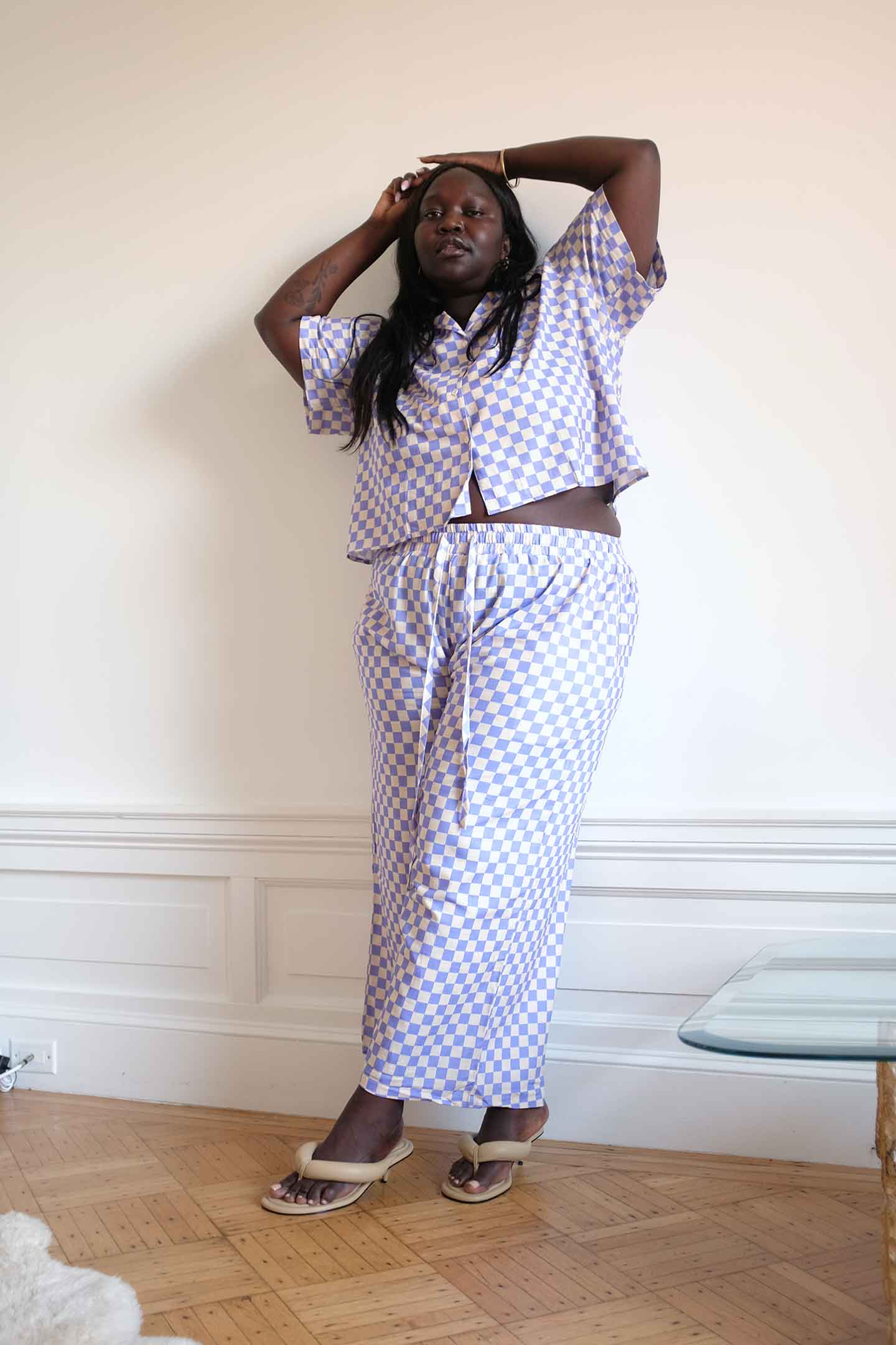WRAY - Lounge Pants - Lilac Check -