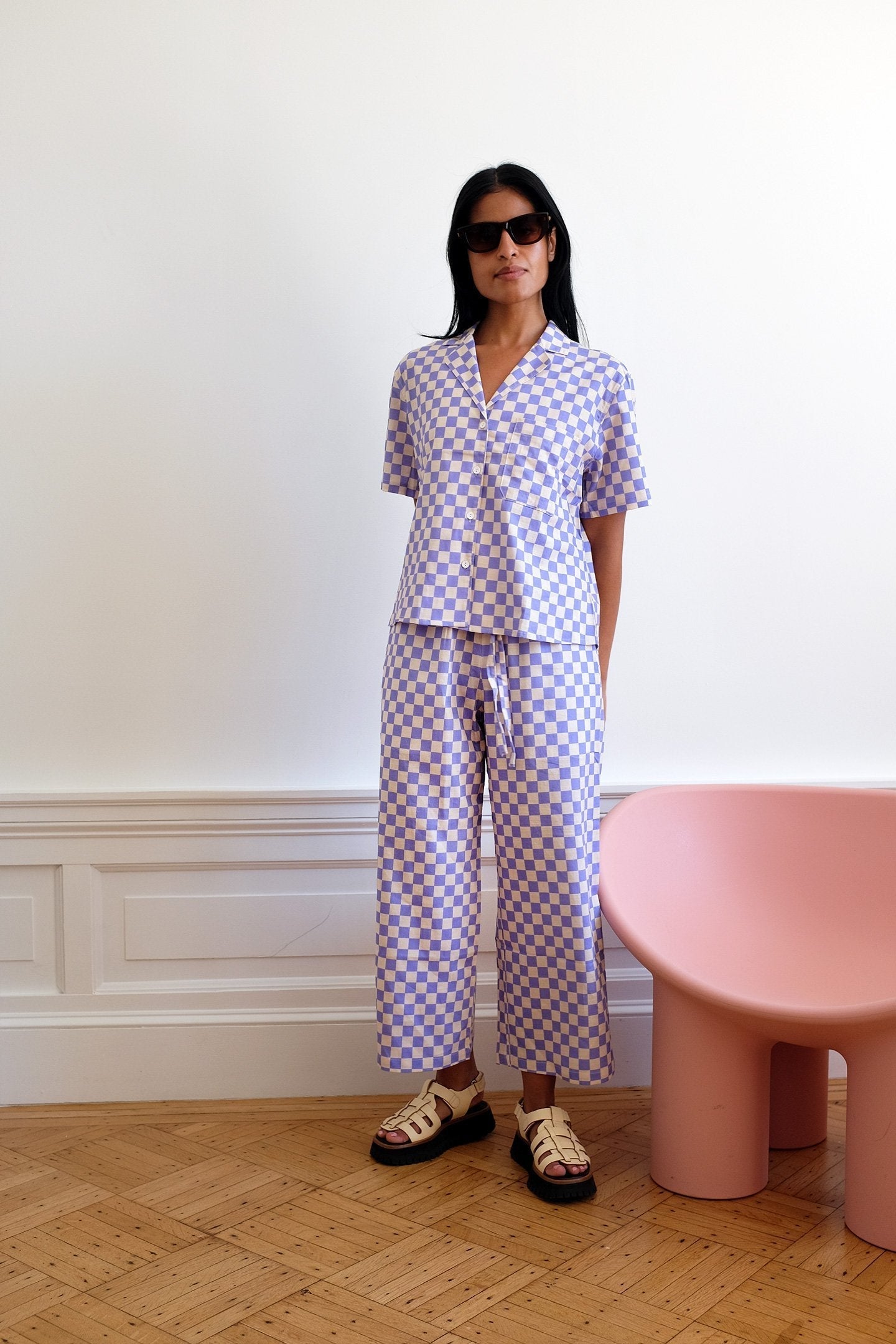 WRAY - Lounge Pants - Lilac Check -