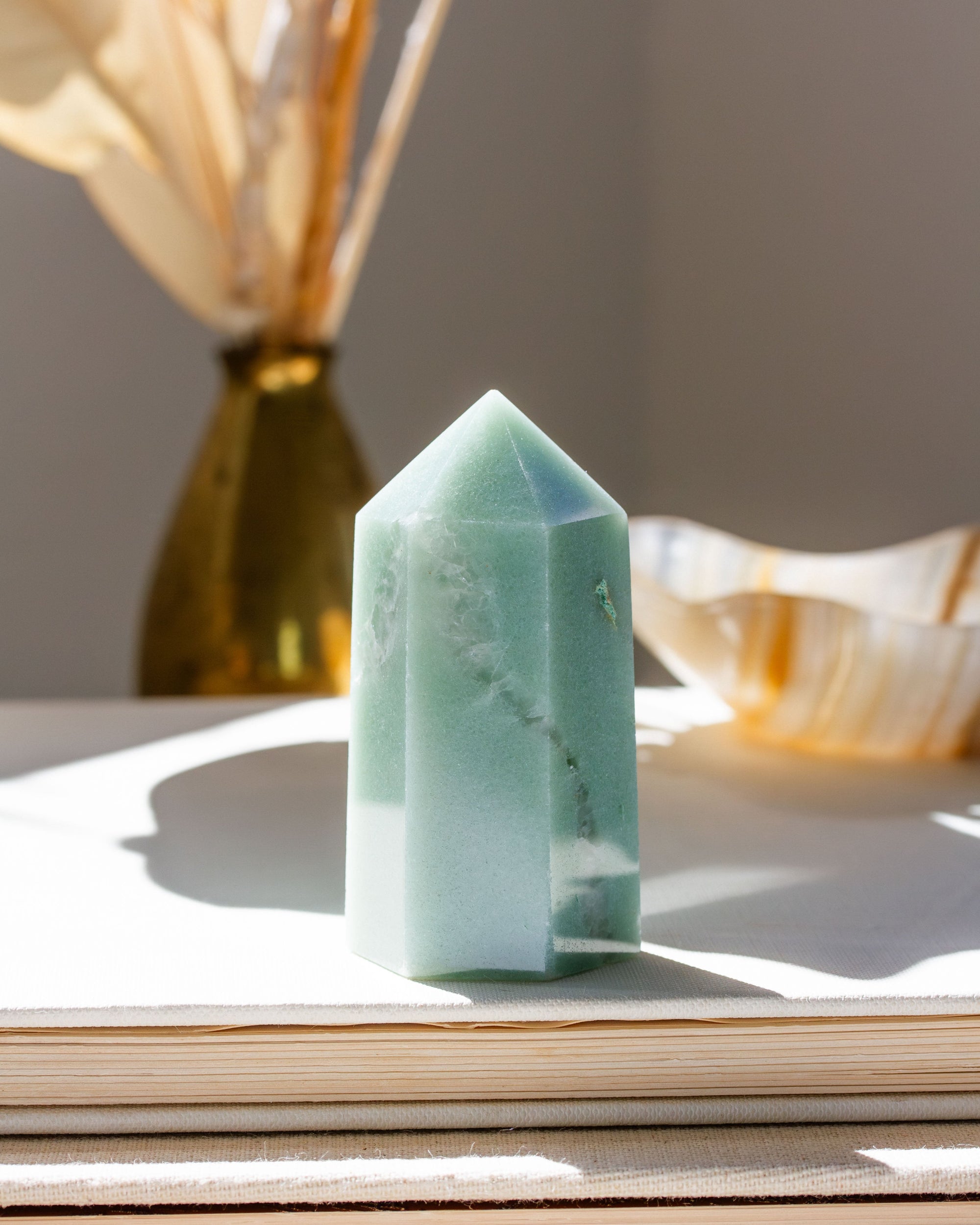 Luna Norte - Luckbeam Green Aventurine Gemstone Tower -