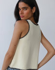Callahan Knitwear - Mala Stitch Tank - Creme -