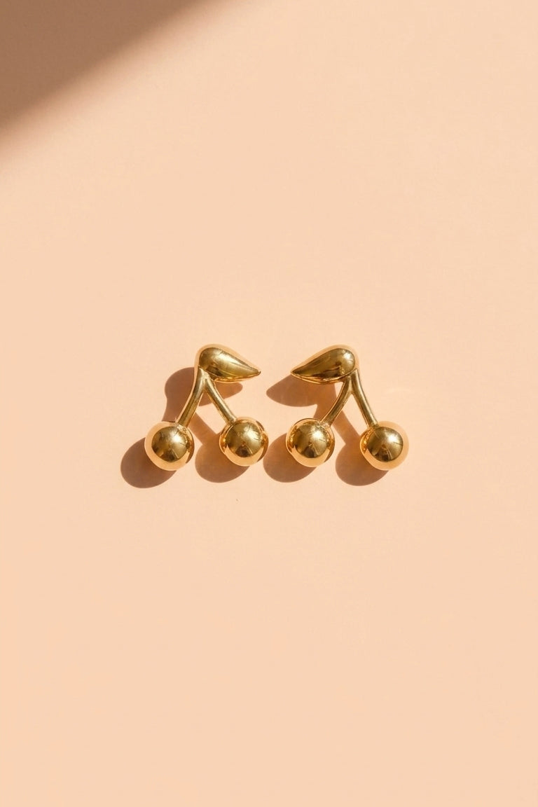 Maraschino Studs - 18k Gold Plated