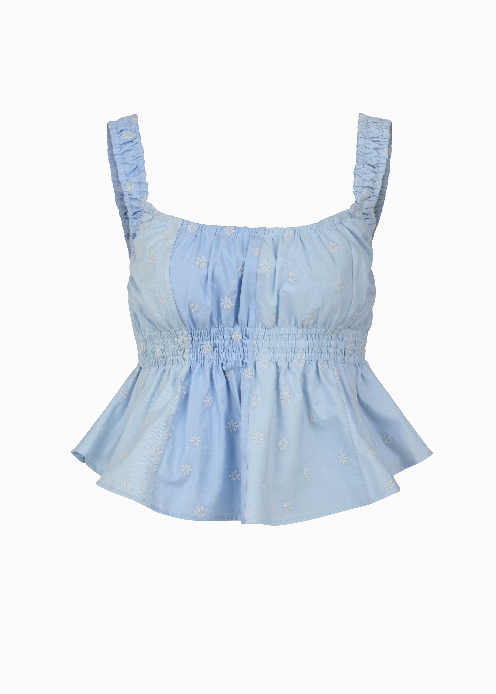 Loti - Marcela Top - Sky Blue Embroidery -