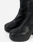 Intentionally Blank - Marlowe Vegan Platform Boot Black Sole -