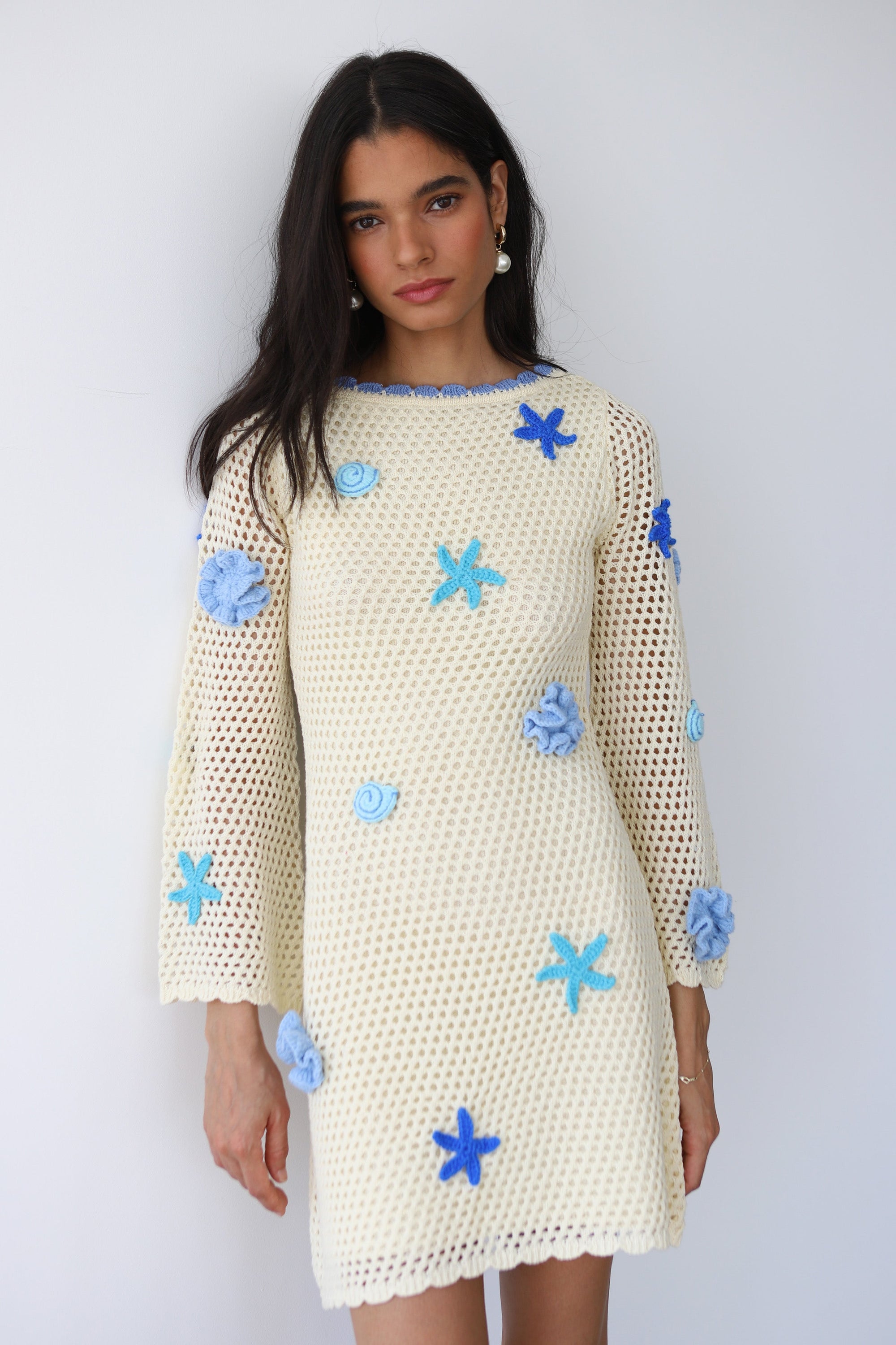Callahan Knitwear - Mar Mini Dress - Capri Blue -