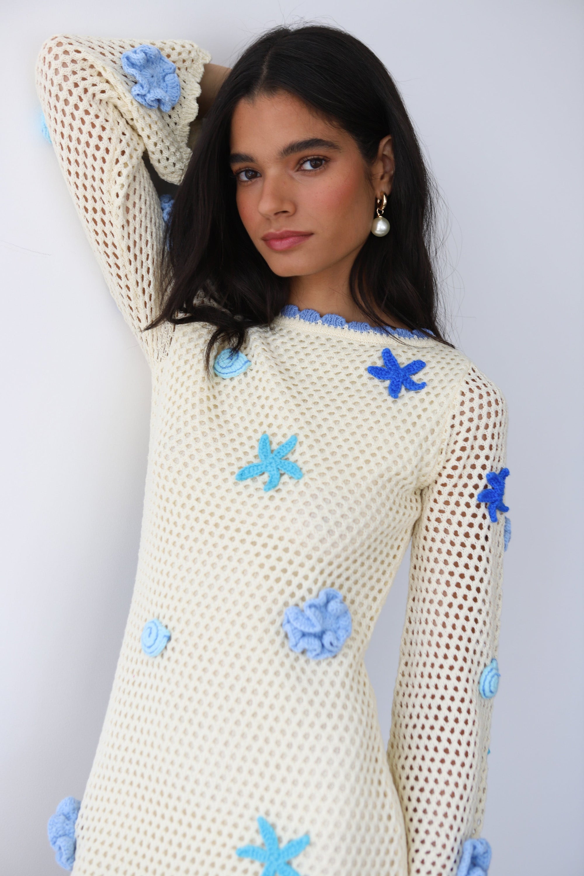 Callahan Knitwear - Mar Mini Dress - Capri Blue -